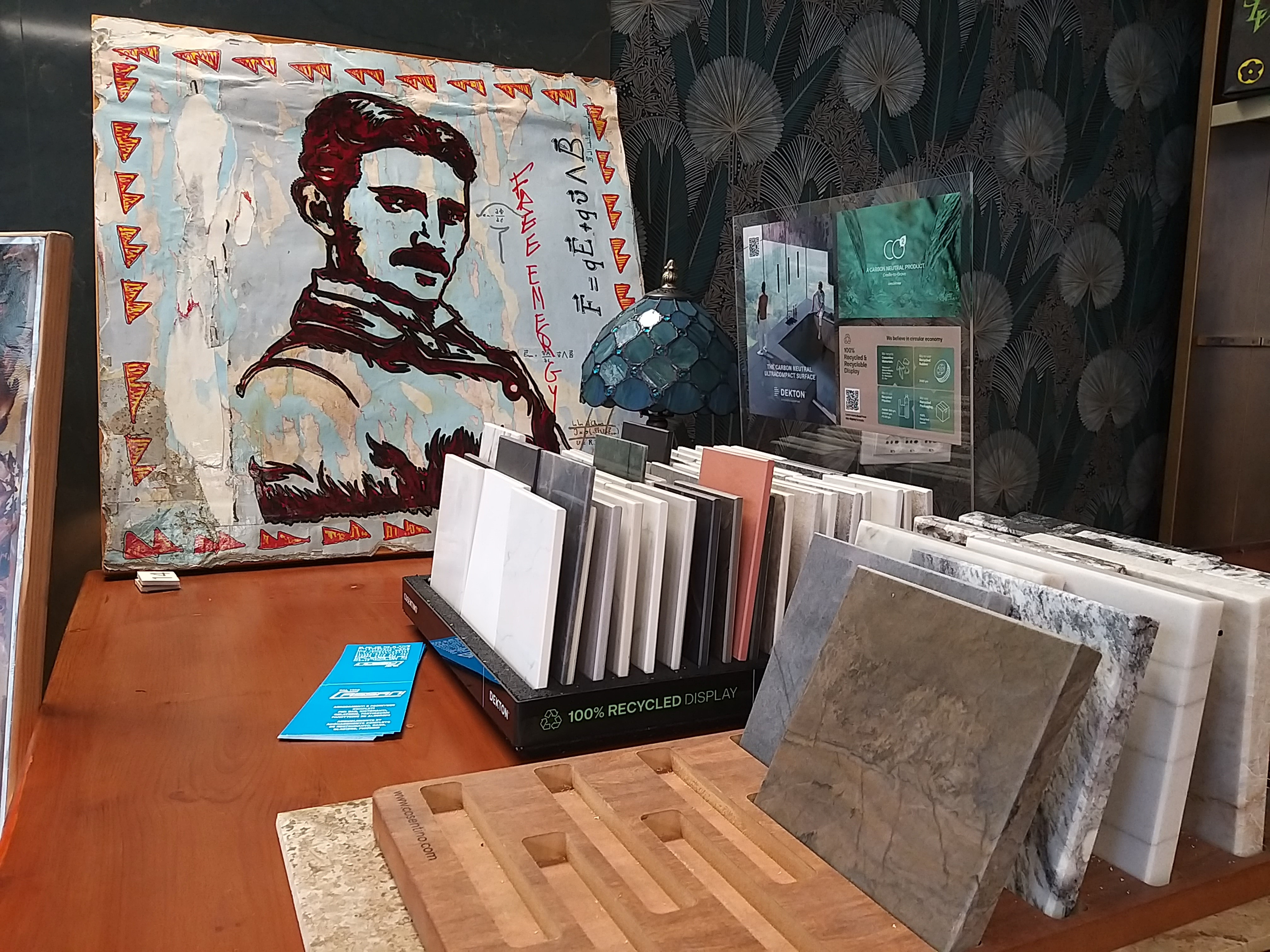 Interno dello showroom Cassani SRL a Sanremo